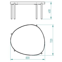 Mesa de Centro para Sala de Estar Bossa - 3
