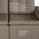 Ver imagem 7 de Sofá Retrátil Reclinável 3 Lugares 180cm Veludo com Molas Palmeira CabeCasa MadeiraOriginals