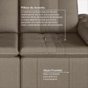 Ver mais imagens de Sofá Retrátil e Reclinável 3 Lugares Veludo Castor Palmeira 180cm CabeCasa MadeiraOriginals
