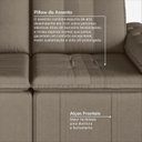Ver mais imagens de Sofá Retrátil Reclinável 3 Lugares 180cm Veludo com Molas Palmeira CabeCasa MadeiraOriginals Castor