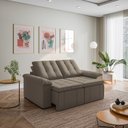 Ver imagem 3 de Sofá Retrátil Reclinável 3 Lugares 180cm Veludo com Molas Palmeira CabeCasa MadeiraOriginals