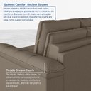 Ver imagem 6 de Sofá Retrátil Reclinável 3 Lugares 180cm Veludo com Molas Palmeira CabeCasa MadeiraOriginals