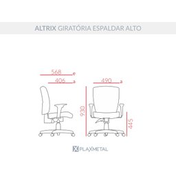 Cadeira Giratória diretor Altrix preto - 4