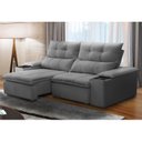 Ver imagem 1 de Sofá Retrátil Reclinável 3 Lugares 210cm com Porta Copos e Objetos Bulgária