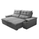 Ver imagem 4 de Sofá Retrátil Reclinável 3 Lugares 210cm com Porta Copos e Objetos Bulgária