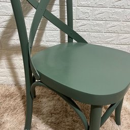 Cadeira X Madeira Maciça:verde Olivo - 5