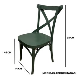 Cadeira X Madeira Maciça:verde Olivo - 6