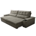 Ver imagem 4 de Sofá Retrátil e Reclinável 3 Lugares 230cm com Porta Copos e Objetos Bulgária