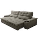 Ver imagem 4 de Sofá Retrátil Reclinável 3 Lugares 230cm com Porta Copos e Objetos Bulgária