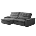 Ver imagem 2 de Sofá Retrátil Reclinável 3 Lugares 230cm com Porta Copos e Objetos Bulgária