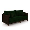 Ver imagem 5 de Sofá Montecarlo 2 Lugares 212cm Veludo/pu Verde/marromg33 - Gran Belo