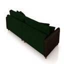 Ver imagem 7 de Sofá Montecarlo 2 Lugares 212cm Veludo/pu Verde/marromg33 - Gran Belo