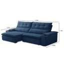 Ver imagem 3 de Sofá Retrátil Reclinável 3 Lugares 230cm com Porta Copos e Objetos Bulgária
