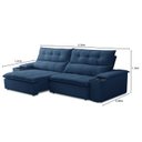 Ver imagem 3 de Sofá Retrátil e Reclinável 3 Lugares 230cm com Porta Copos e Objetos Bulgária