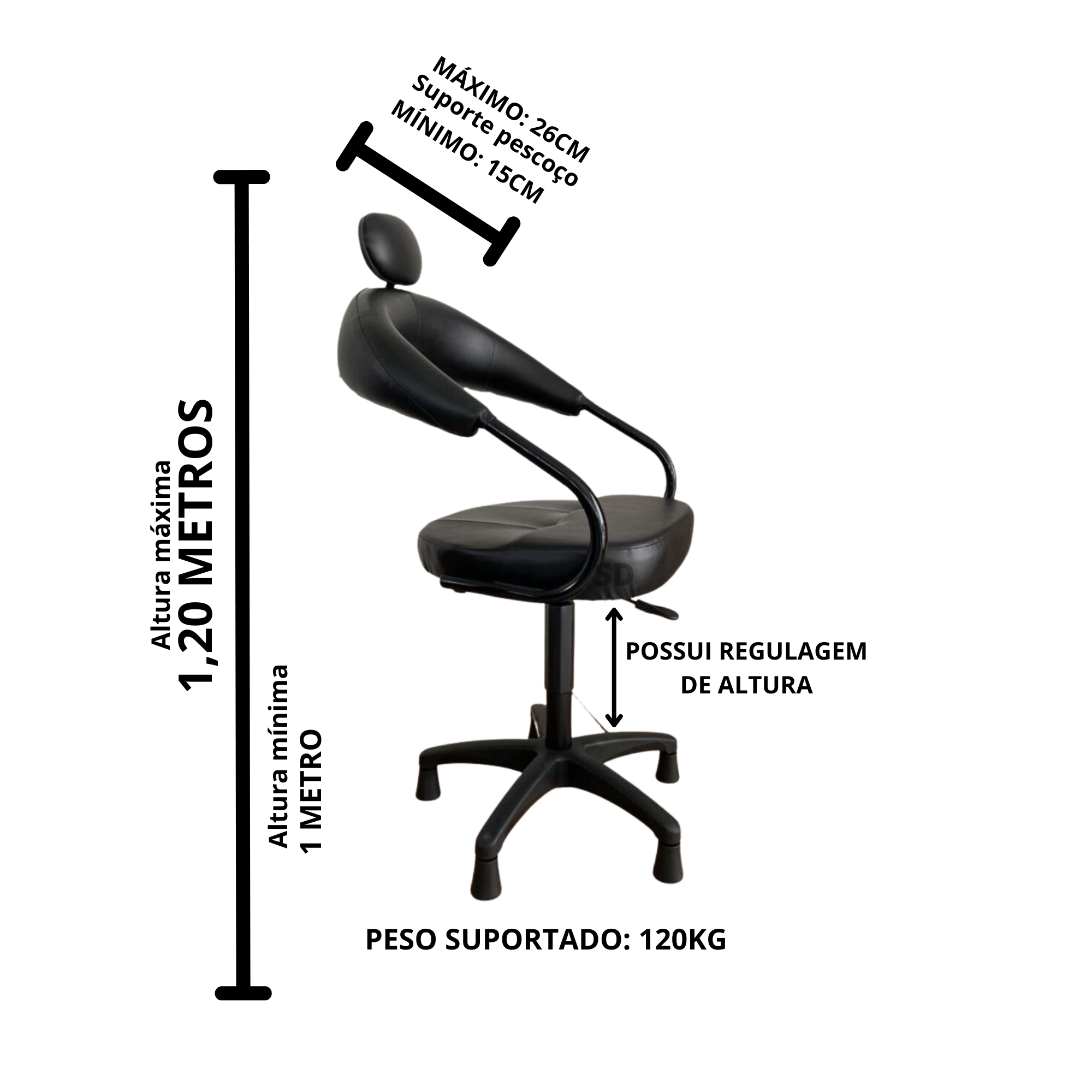Kit Salão Cadeira Futurama Almofadada + Lavatório Portátil - 4