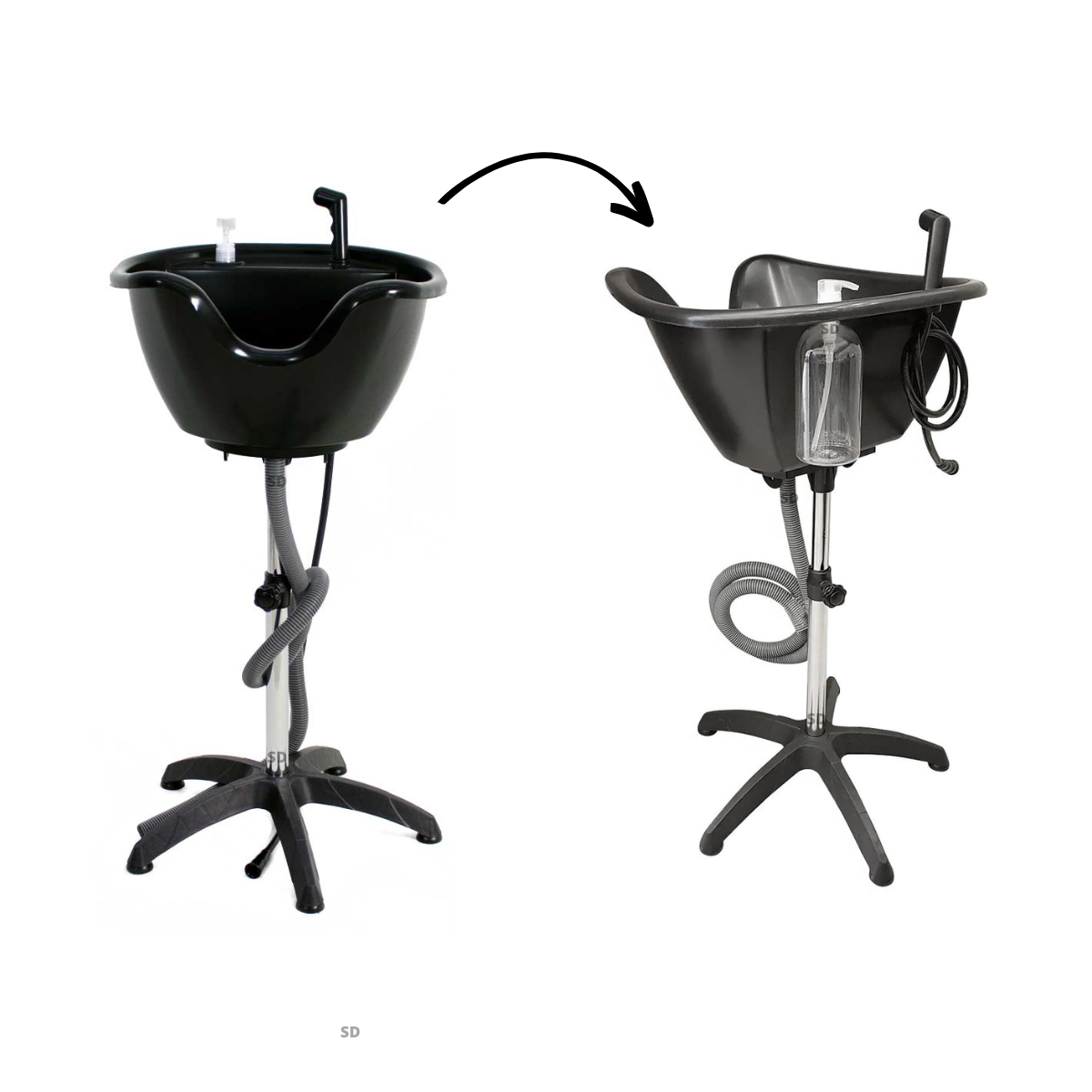 Kit Salão Cadeira Futurama Almofadada + Lavatório Portátil - 9
