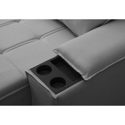 Sofá Retrátil e Reclinável 3 Lugares 230cm com Porta Copos e Objetos Bulgária - 9