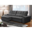 Ver imagem 1 de Sofá Retrátil Reclinável 4 Lugares 250cm com Porta Copos e Objetos Bulgária