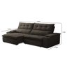 Sofá Retrátil e Reclinável 4 Lugares 250cm com Porta Copos e Objetos Bulgária - 3