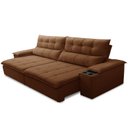 Ver imagem 4 de Sofá Retrátil e Reclinável 4 Lugares 250cm com Porta Copos e Objetos Bulgária