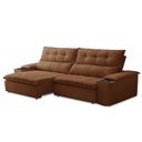 Ver imagem 2 de Sofá Retrátil e Reclinável 4 Lugares 250cm com Porta Copos e Objetos Bulgária