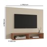 Painel Suspenso Flávia 100% Mdf Tuboarte P/ Tvs até 43 Polegadas 2 Nichos - 2