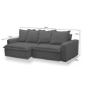 Ver imagem 3 de Sofá Retrátil e Reclinável 3 Lugares 195cm Molas Espirais e Molas Ensacadas Vicenza