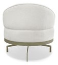 Ver imagem 6 de Poltrona Cadeira Giratória Naomi com Mesa Lateral Boucle Branco Bz Home Decor