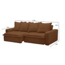 Ver imagem 3 de Sofá Retrátil e Reclinável 3 Lugares 215cm Molas Espirais e Molas Ensacadas Vicenza