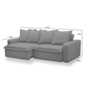 Ver imagem 3 de Sofá Retrátil e Reclinável 3 Lugares 215cm Molas Espirais e Molas Ensacadas Vicenza