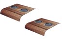 Ver imagem 1 de kit 2 Suporte Porta Copos Com Porta Controle Braço Sofá Casa COR:MARROM CLARO