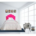 Ver imagem 2 de Cabeceira Provençal Luxo Veludo Pink com Tachas Prata