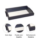 Ver imagem 3 de Bandeja de Café Petisco Travessa Decorativa Fundo Espelho:preto