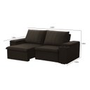 Ver imagem 3 de Sofá Retrátil e Reclinável 3 Lugares 205cm com Porta Copos Ballarat