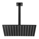 Ver imagem 3 de Ducha Chuveiro Slim Preto Quadrado Metal 20x20 Braço de Teto