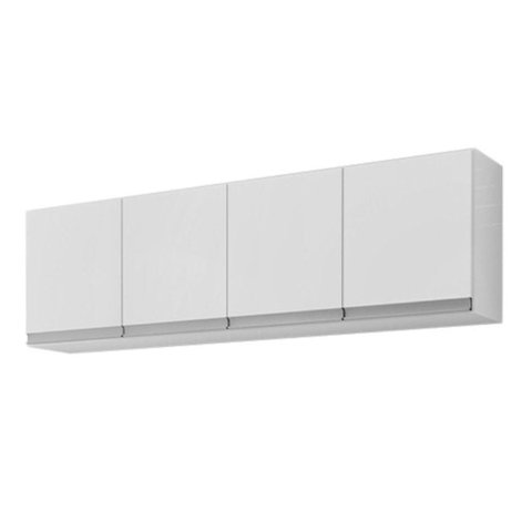 Armário Aereo 150cm 4 Portas Lavanderia Andreia Branco Ajl