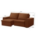 Ver imagem 3 de Sofá Retrátil e Reclinável 3 Lugares 205cm com Porta Copos Ballarat