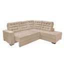 Ver imagem 5 de Sofá de Canto Retrátil e Reclinável Santorini 2,70x2,25m - Bege