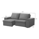 Ver imagem 3 de Sofá Retrátil e Reclinável 3 Lugares 205cm com Porta Copos Ballarat