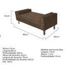Ver imagem 5 de Recamier Baú Félix Solteiro 90 cm Suede - ADJ Decor - Marrom