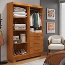 Ver imagem 6 de Guarda-Roupa 4 Portas 3 Gavetas Amanda Yescasa Marrom/Nature