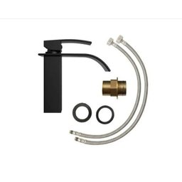 Torneira Banheiro Cascata Monocomando Misturador Baixa Black Preto - 7