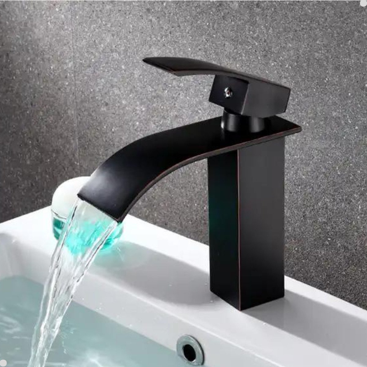 Torneira Banheiro Cascata Monocomando Misturador Baixa Black Preto - 10