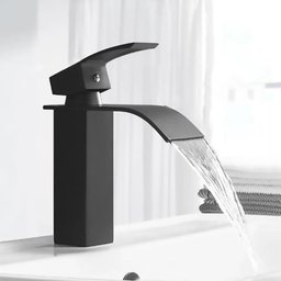 Torneira Banheiro Cascata Monocomando Misturador Baixa Black Preto - 9