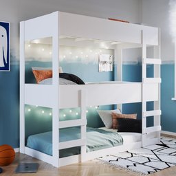 Cama Treliche Solteiro 195x94,5cm Tr3090 Art In Móveis - Branco - 1