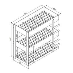Cama Treliche Solteiro 195x94,5cm Tr3090 Art In Móveis - Branco - 2