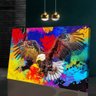 Quadro Decorativo Águia Colorida:150x100/PRETA - 1
