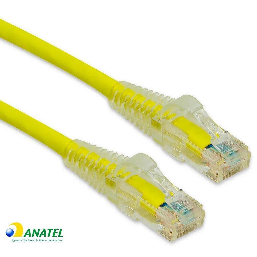 Patch Cord Cat.6 U/Utp Cm Gigalan Amarelo 12 Metros | MadeiraMadeira