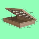Ver imagem 3 de Cama Casal Box Baú Bogotá para Colchões 138x188 Cm Cb1140 Art In Móveis Mel