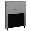 Ver imagem 1 de Cabeceira Cama Box Solteiro Luna 90cm Suede Cinza - Abmaza